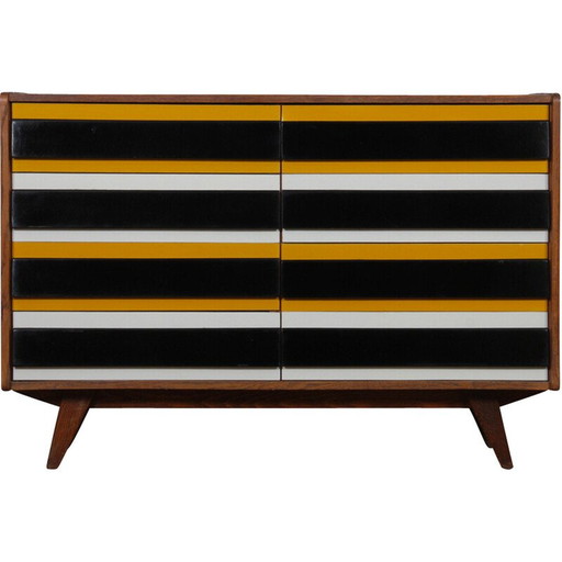 Vintage geel en zwart dressoir model U-453 van Jiri Jiroutek, 1960