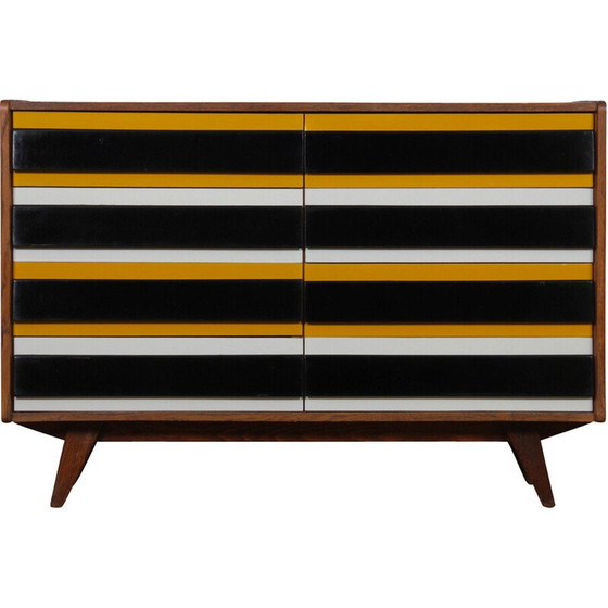 Image 1 of Vintage geel en zwart dressoir model U-453 van Jiri Jiroutek, 1960