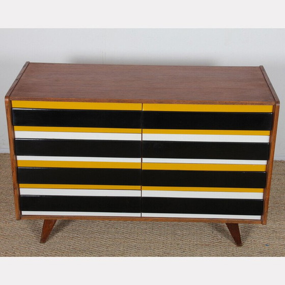 Image 1 of Vintage geel en zwart dressoir model U-453 van Jiri Jiroutek, 1960