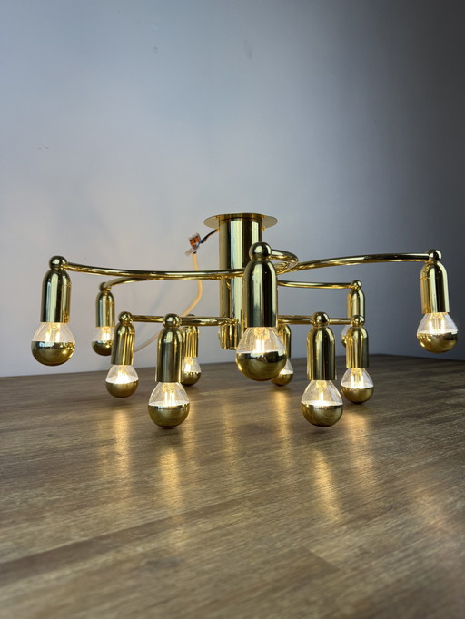 Vintage Gouden Plafondlamp/Kroonluchter