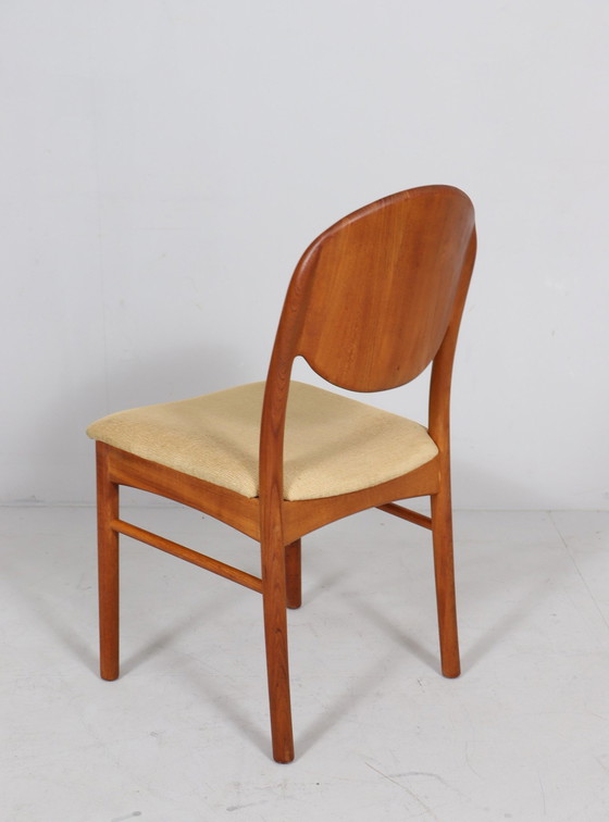 Image 1 of 4x teakhouten eetkamerstoelen, Denemarken, jaren 1970