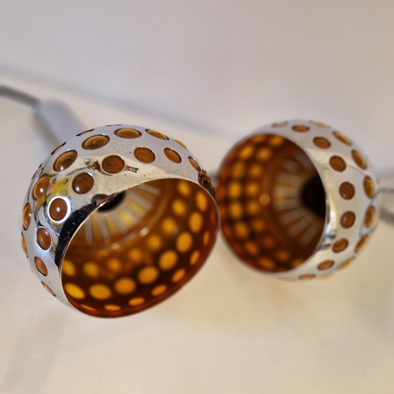 Image 1 of Jaren 70 Set Van 2 X Vintage Hanglamp Spaceage  Hanglampen