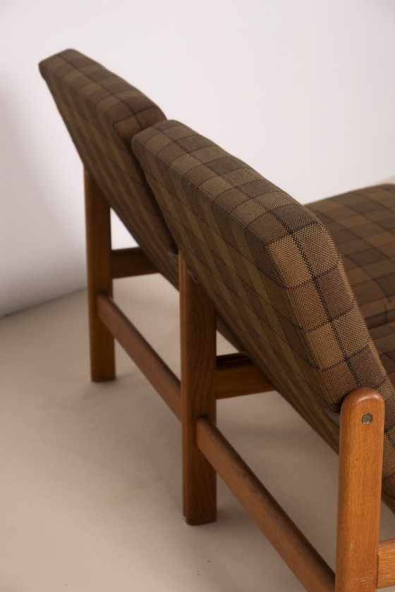 Image 1 of 2X Jørgen Bækmark Loungestoelen Model J84, 1971 Fdb, Denemarken