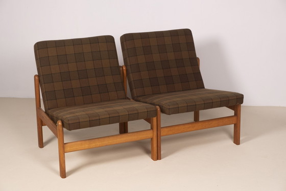 Image 1 of 2X Jørgen Bækmark Loungestoelen Model J84, 1971 Fdb, Denemarken