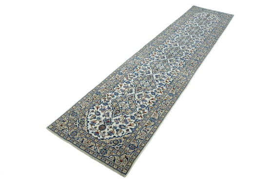 Image 1 of Handgeknoopte Keshan oosterse tapijten loper - 444 X 95 cm