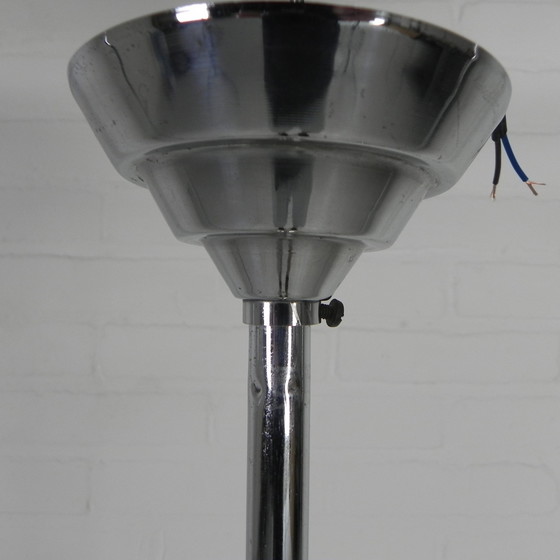 Image 1 of Art Deco Hanglamp Met Glazen Kap Met Ribben, Jaren 30