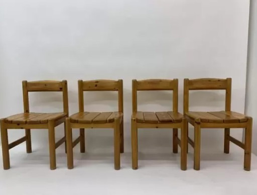 4x Vintage eetkamerstoelen