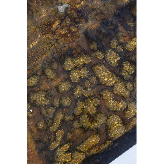 Image 1 of Vintage lava en metalen salontafel door Robert en Jean Cloutier, 1950