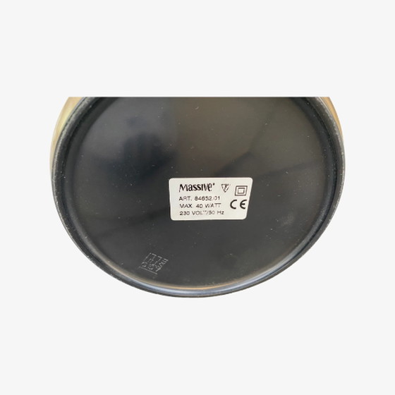 Image 1 of Vintage lamp van albast glas en messing voet