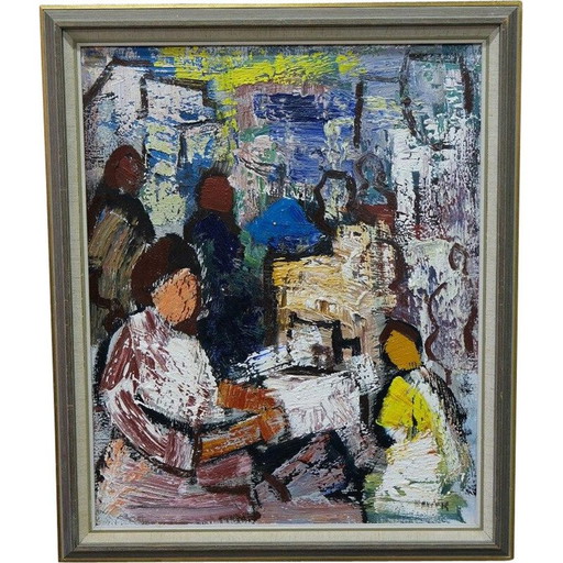 Zweeds vintage schilderij van Gosta Falck, 1970