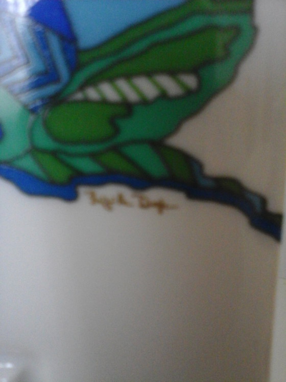 Image 1 of Futuristische Studio Porseleinen Vaas Rosenthal Door Brigitte Doege 15.50Cm