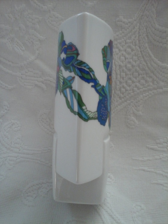 Image 1 of Futuristische Studio Porseleinen Vaas Rosenthal Door Brigitte Doege 15.50Cm