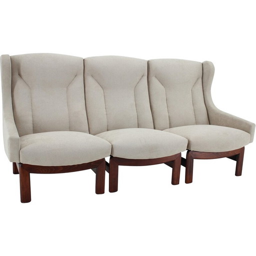 Vintage modulaire 3-zitsbank voor Ton, Tsjecho-Slowakije 1970