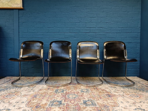 4x Willy Rizzo Stoelen