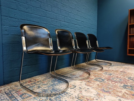 4x Willy Rizzo Stoelen