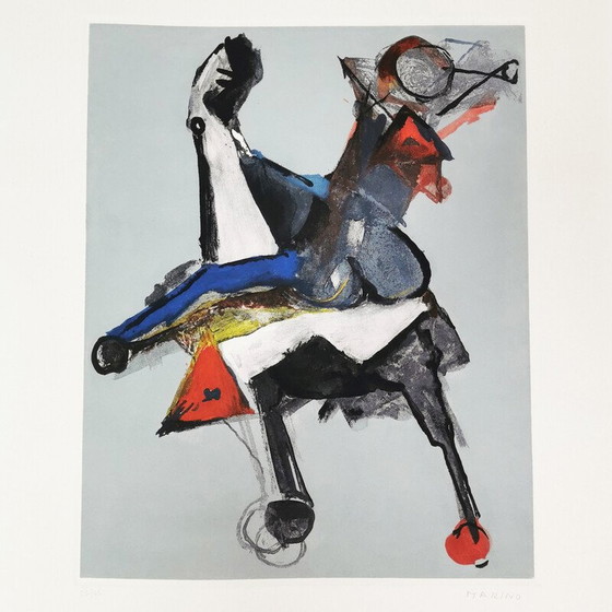 Image 1 of Vintage schilderij "Marini van Shakespeare" nummer II van Marino Marini door Zwr, 1978