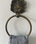 Unieke Vintage Messing Handdoekring (Ophanghaak) / Unique Vintage Brass Towel Ring (Hanging Hook)