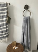 Unieke Vintage Messing Handdoekring (Ophanghaak) / Unique Vintage Brass Towel Ring (Hanging Hook)