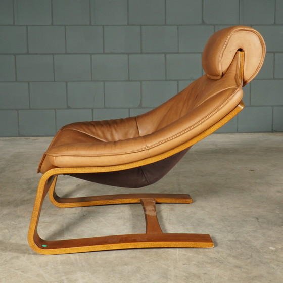 Image 1 of ‘Kroken’ fauteuil met hocker – Ake Fribyter – Nelo Möbel – jaren 70