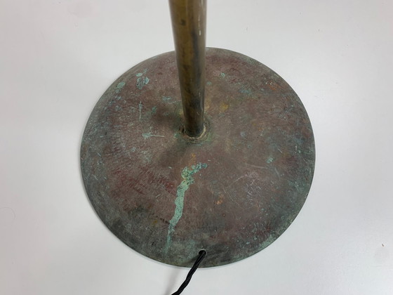 Image 1 of Stalen vloerlamp met lantaarn