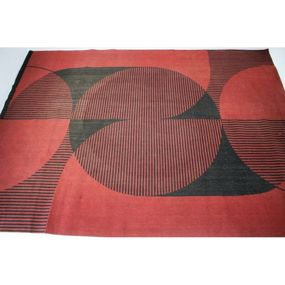 Image 1 of Vintage vloerkleed met abstracte modernistische geometrische patronen, 1970