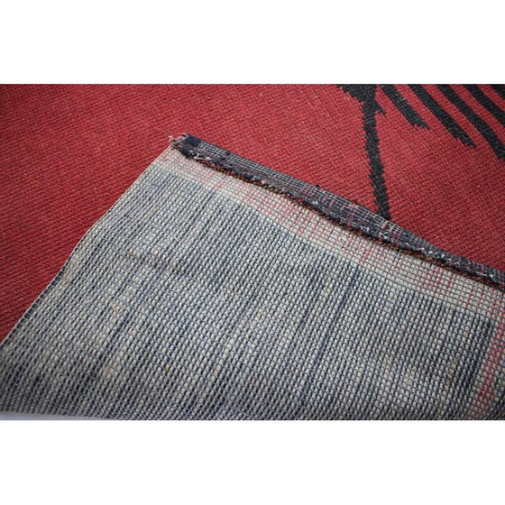 Image 1 of Vintage vloerkleed met abstracte modernistische geometrische patronen, 1970