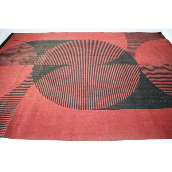 Image 1 of Vintage vloerkleed met abstracte modernistische geometrische patronen, 1970