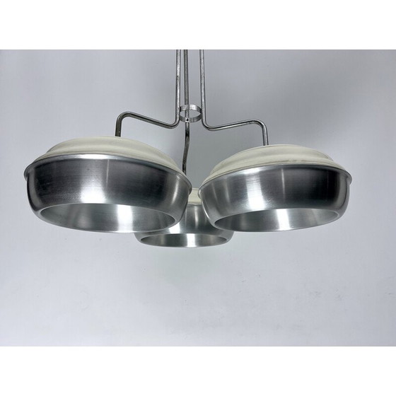 Image 1 of Vintage Space Age kroonluchter van metaal en kunststof voor Studioluce, Italië 1970