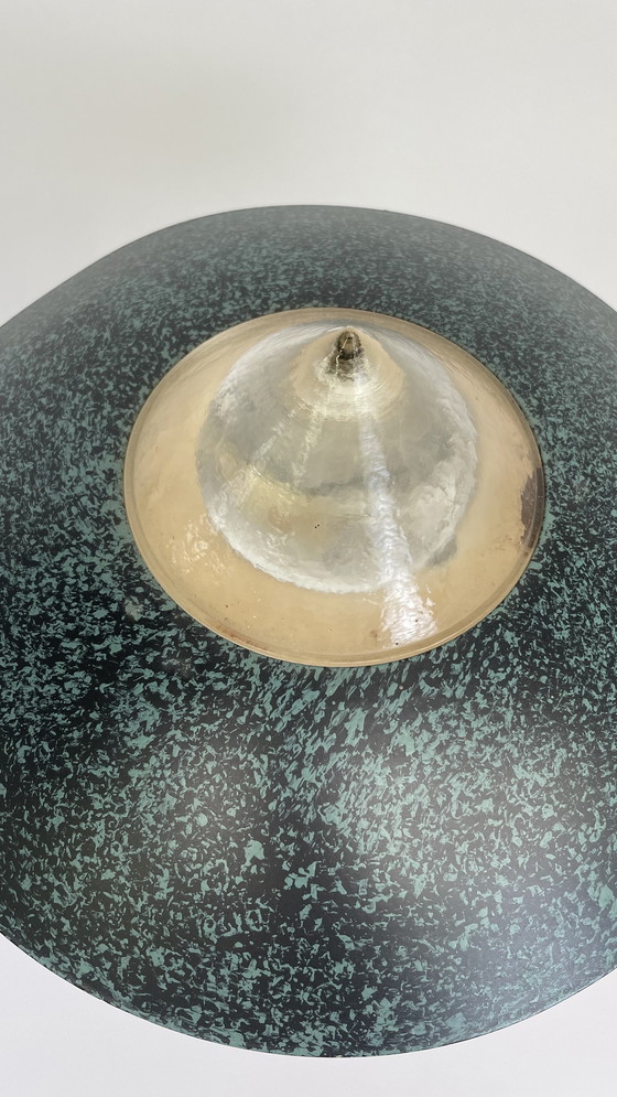 Image 1 of Vintage Herda staande ufo lamp metaal met dimmer 