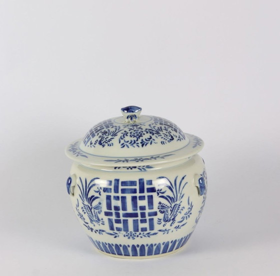 Image 1 of Chinees blauw en wit gemberpotje