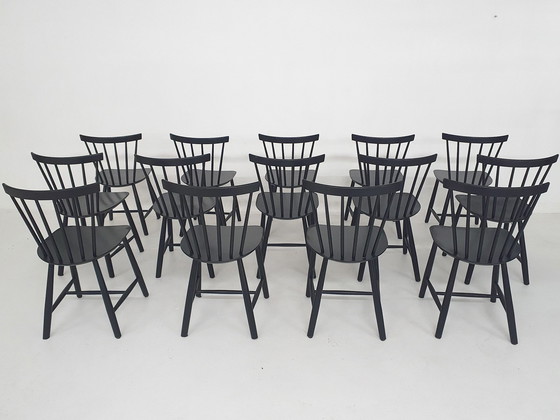 Image 1 of Poul M. Volther J46 stoel met spilrugleuning voor Fdb Mobler, Denemarken, 1956