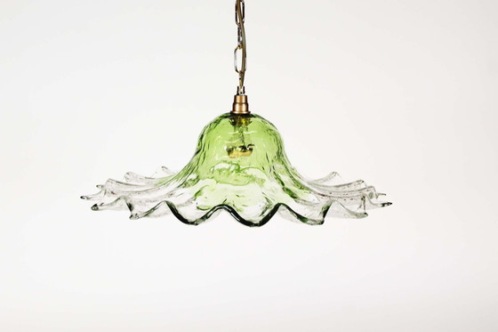 Image 1 of Vintage Italiaanse glazen hanglamp