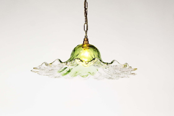 Image 1 of Vintage Italiaanse glazen hanglamp