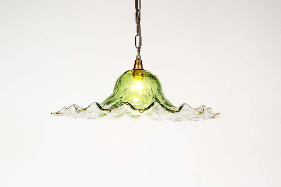 Image 1 of Vintage Italiaanse glazen hanglamp