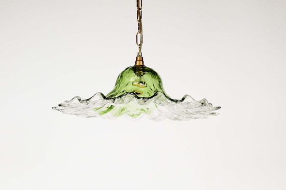 Image 1 of Vintage Italiaanse glazen hanglamp