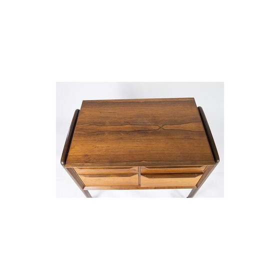 Image 1 of Vintage palissander ladekast met wielen, Denemarken 1960