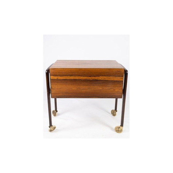 Image 1 of Vintage palissander ladekast met wielen, Denemarken 1960