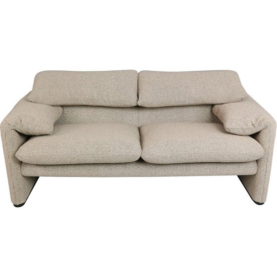 Image 1 of Vintage 2-zitsbank "Maralunga" door Vico Magistretti voor Cassina, Italië 1973