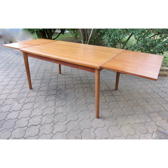 Image 1 of Vintage teakhouten uitschuiftafel door Henning Kjaernulf, Denemarken 1960