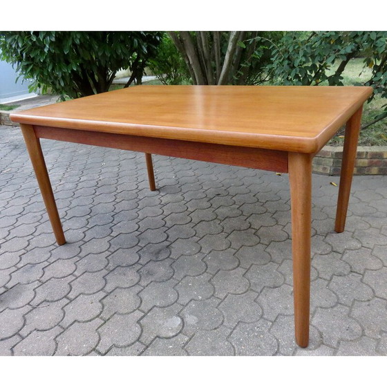 Image 1 of Vintage teakhouten uitschuiftafel door Henning Kjaernulf, Denemarken 1960