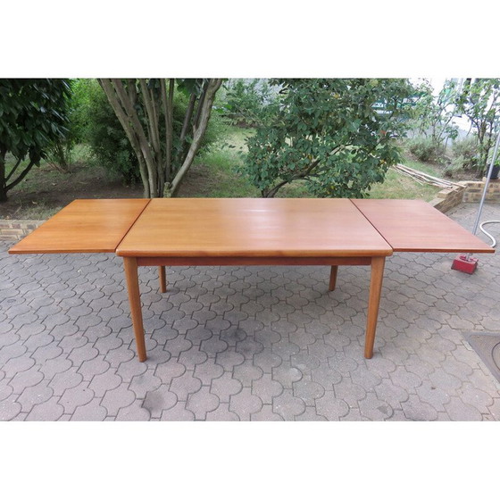 Image 1 of Vintage teakhouten uitschuiftafel door Henning Kjaernulf, Denemarken 1960