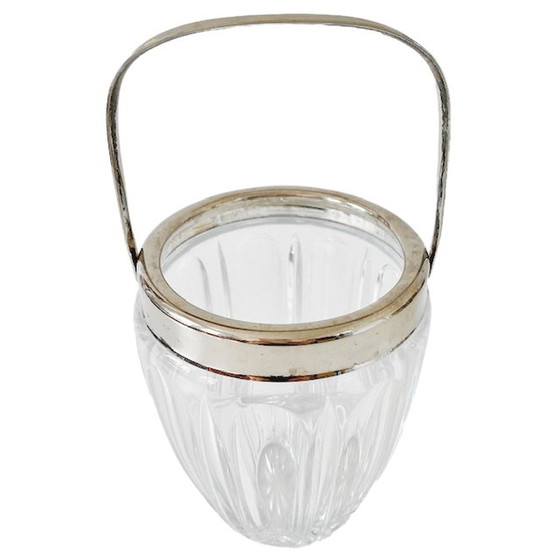 Image 1 of Vintage ijsemmer glas chroom 1960's