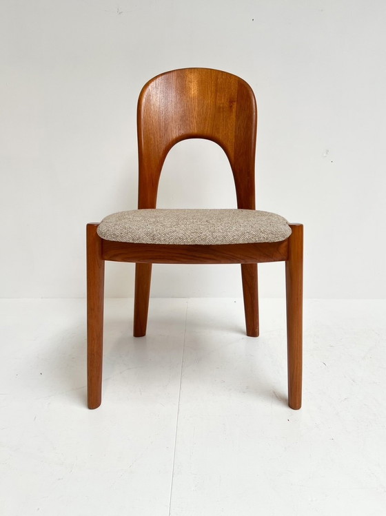 Image 1 of 4x Koefoeds Hornslet stoel by John Mortensen Creme, 1960'S