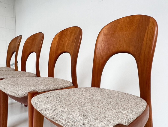 Image 1 of 4x Koefoeds Hornslet stoel by John Mortensen Creme, 1960'S