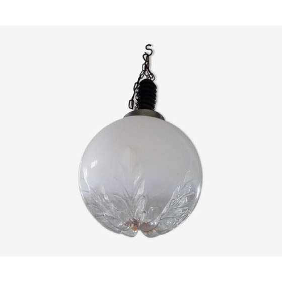 Image 1 of Mid century Murano glazen bol hanglamp van Mazzega, jaren 1960