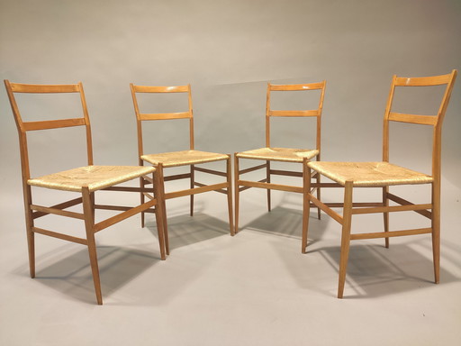 4x Gio Ponti Superleggera stoelen