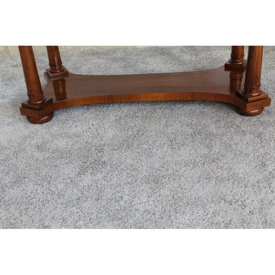 Image 1 of Vintage salontafel met 2 zijladen in walnoothout, Italië 1940