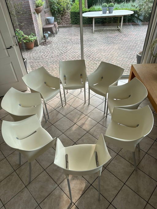 8x Kartell Dr. NO stoelen ontworpen door Philippe Starck