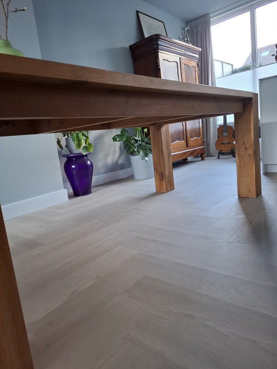 Image 1 of E15 Bigfoot Table, Philipp Mainzer, Europees Eiken, Geolied, L 200 X B 92 X H 75 Cm