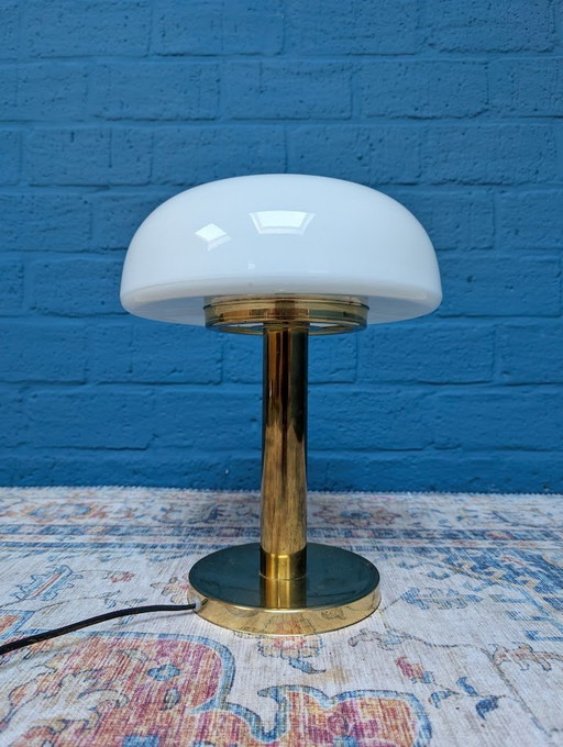 Vintage Glazen Tafellamp, Abo Randers, Deens Design